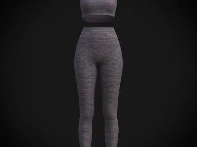 Female sport wear - 3D clothing Low-poly 3D model