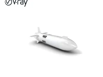 Long-range Cruise Missile Bomb Model Pack Low-poly 3D model