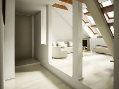 Realistic Loft Interior 3D model