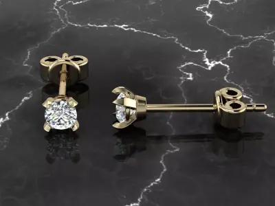 Jewelry Earring 3D print model 10
