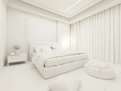 Interior Bedroom design scene 06 3D model