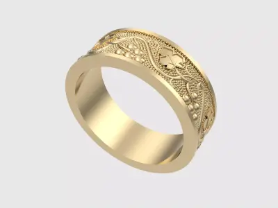 Intricate Vinework Band Ring JDBCo 3D print model