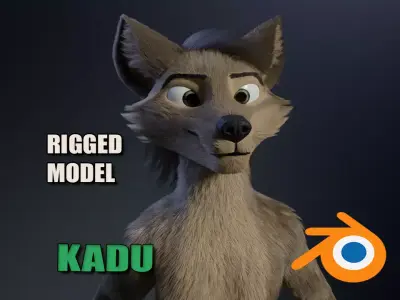 Kadu Anthro Wolf 3D model