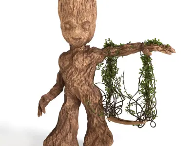 Baby Groot swing 3D model