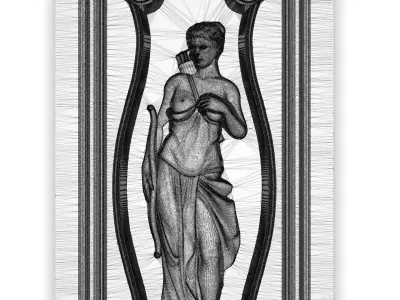 Warrior front overlay source 3dsmax 3dprint 3D model