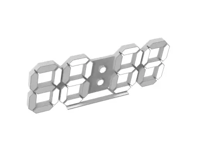 Digital Clock Low-poly 3D model