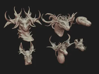 Dragon Bust Pack 1 3D model