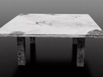 Marble-Table Low-poly 3D model