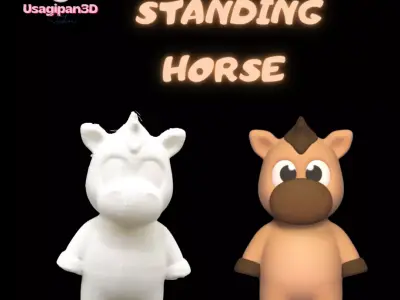 Standing Horse 3D print model