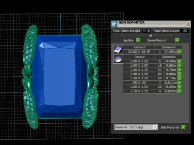 red ruby stylish ring 3d printable model 3D print model