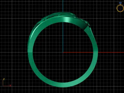 Fancy Womens Rings Plain Rings Ready STL 3DM Models Rings 3D print model 53
