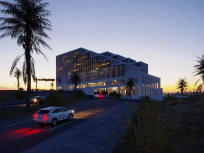 Commercial Office BIM Project LOD 400 3D model