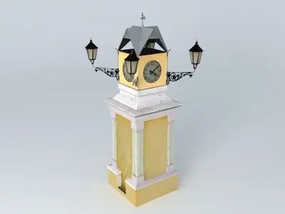 The clock tower Free 3D model