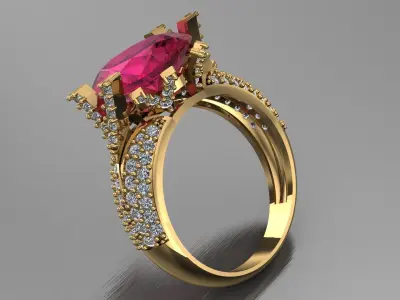 women ring Free 3D print model