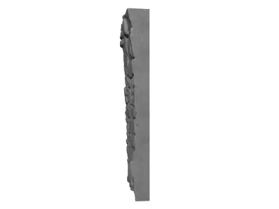 Aged Gneiss Wall Structural Asset 3D model