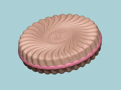 Cookie Mould 03 - Biscuit Silicon Molding 3D print model