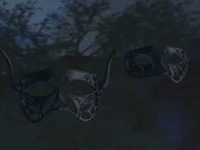 Saytr and Wood nymph masks 3D print model