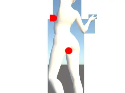 girl relief painting 3D model