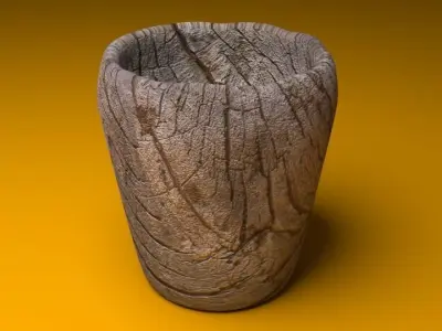 Wooden Cup 3D model