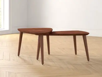 Miles 3 Legs 2 Nesting Tables Free 3D model