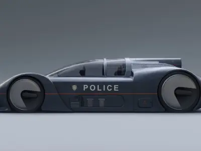 3Dpro CAR scifi 7 Low-poly 3D model