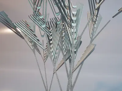 Conceptual shrub S1Cv6 Low-poly 3D model