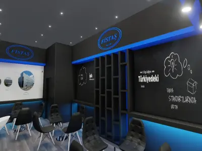 7x4 Exhibition Stand Design 3D model
