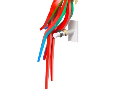 Red Parrot 3D model