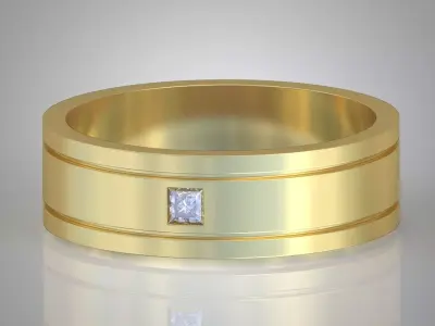 Diamond ring 0278 3D printable model  Free 3D print model