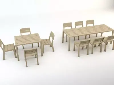 Garden Furniture Set 3 3D model