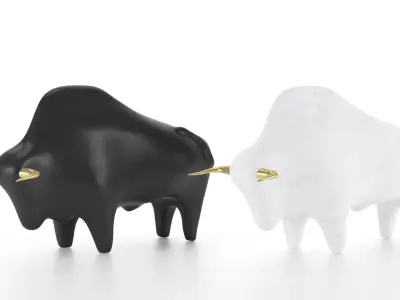 Bull statuette for decoration 3D model