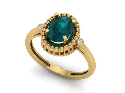 Stone Ring 3D print model