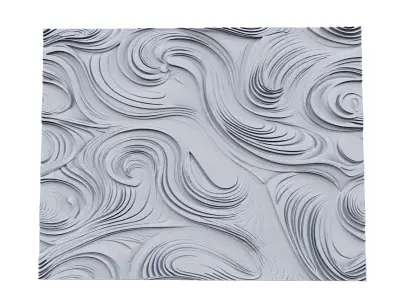modern panel wall decor set wall relief mural CNC 69 3D model