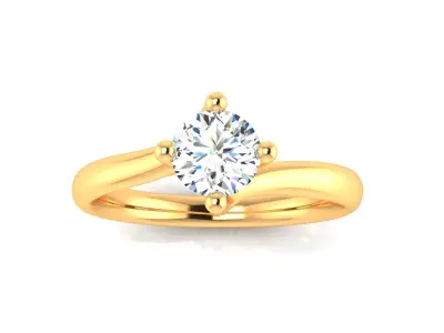 Ring M154 The luxury female ring with gems wedding 3D print model