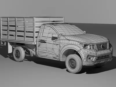 nissan np300 estaquitas Low-poly 3D model