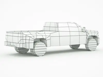 Generic Pickup v5 Low-poly 3D model