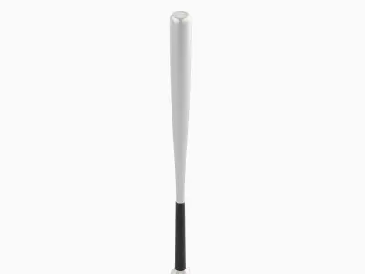 Steel Baseball Bat 02 Low-poly 3D model