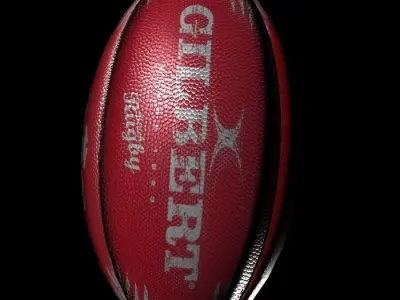 Welsh Rugby Ball Low-poly 3D model