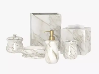 Bathroom Decorative Set A Touch Of Lace 3D model