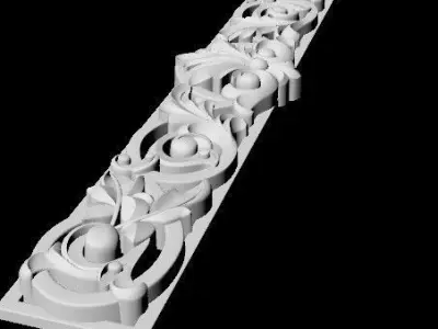 Central decor ornament for furniture 3D model 687