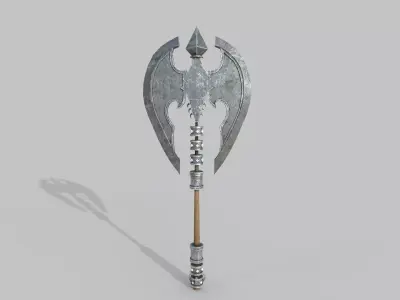 Sci-fi Battle Axe 3D model
