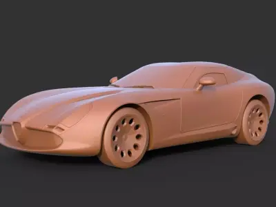 Alfa Romeo Zagato TZ3 3D print model
