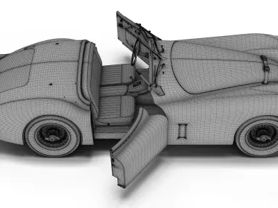 Jaguar XK140 OTS 3D model
