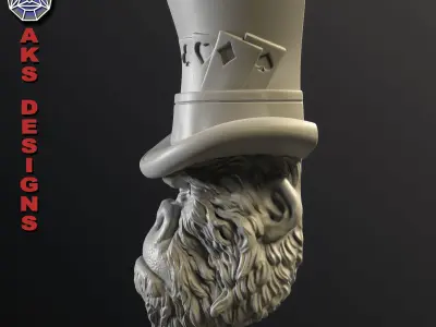 Animal Wall home decor Magician guerilla v153 3D print model