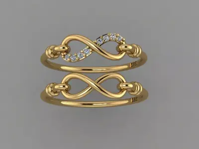 Infinity Ring STL 3D print model 3D print model