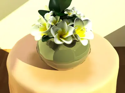 White Flowers  3D model