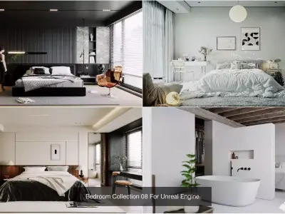 Bedroom Pack 02 for Unreal Engine 3D Model Collection