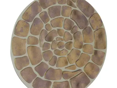 Spiral fresco 3D model