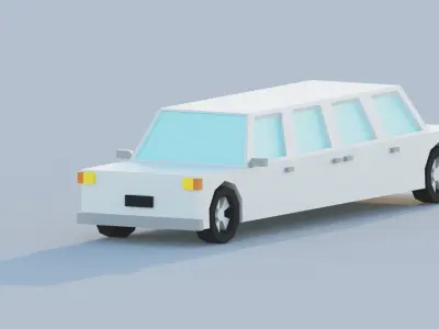 Cartoon Low Poly Cars Kit - 17 Vehicles Low-poly 3D model