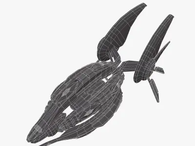 Spaceship VR  Low-poly 3D model